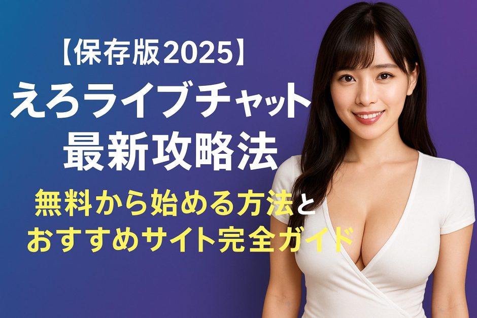 【保存版2025】えろライブチャット最新攻略法 - 無料から始める方法とおすすめサイト完全ガイド