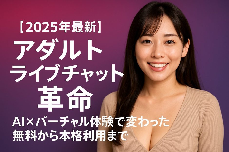 【2025年最新】アダルトライブチャット革命 - AI×バーチャル体験で変わった無料から本格利用まで