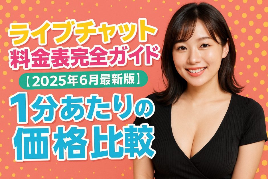 ライブチャット料金表完全ガイド【2025年6月最新版】1分あたりの価格比較