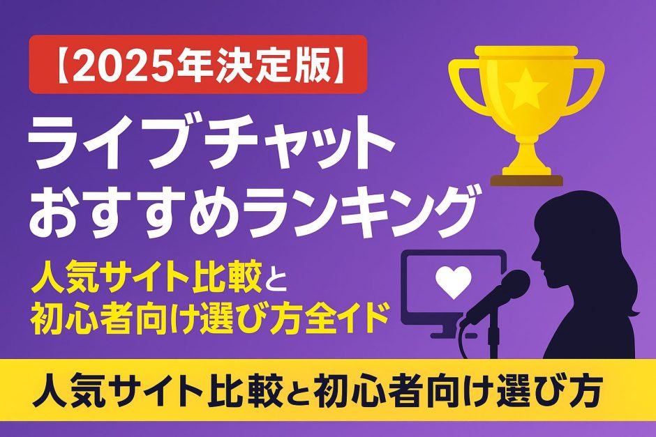 【2025年決定版】ライブチャットおすすめランキング - 人気サイト比較と初心者向け選び方完全ガイド