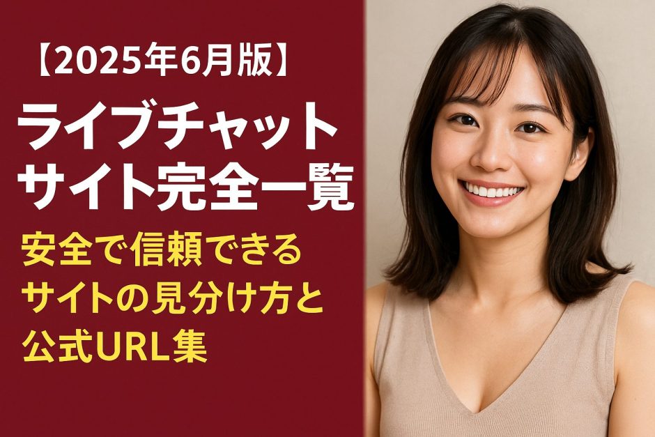 【2025年6月版】ライブチャットサイト完全一覧 - 安全で信頼できるサイトの見分け方と公式URL集
