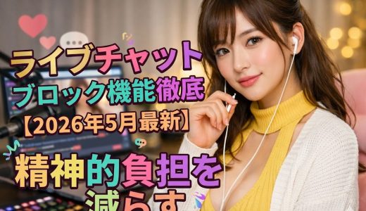 ライブチャット　ブロック機能徹底【2026年5月最新】精神的負担を減らす